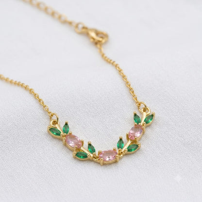 Emerald Floral Statement Necklace