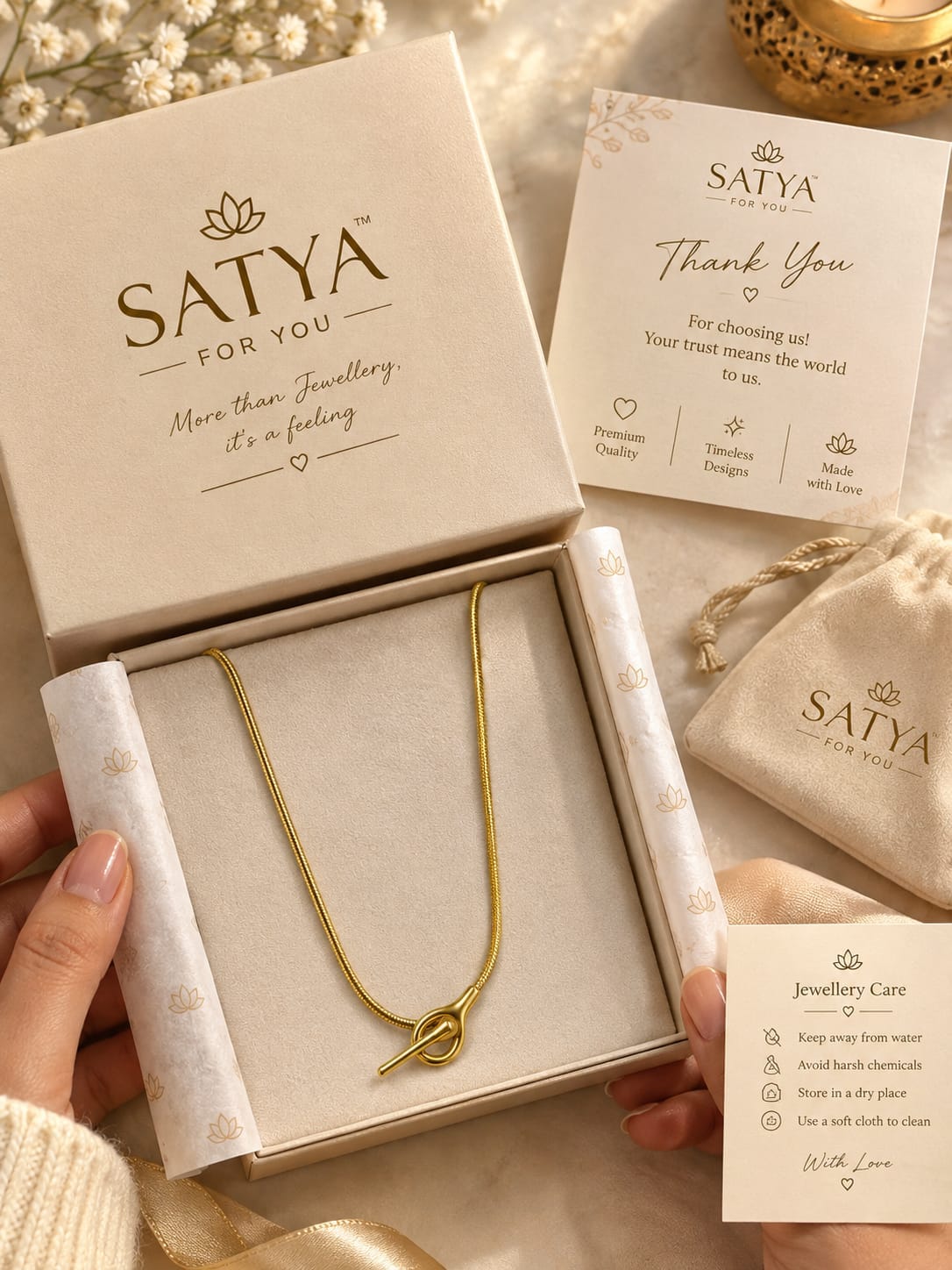 Gold Knot Pendant Necklace