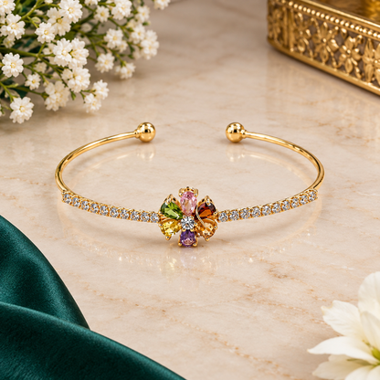 Floral Crystal Bracelet