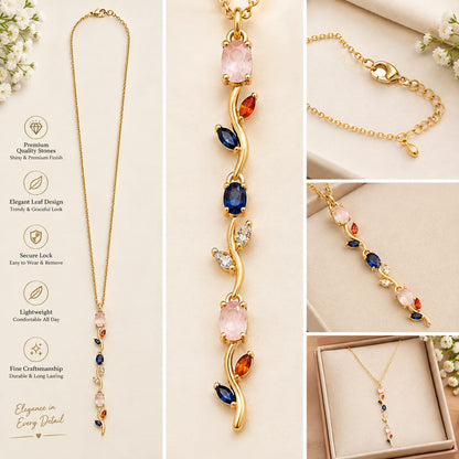 Blue Stone Drop Necklace