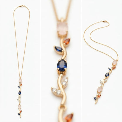 Blue Stone Drop Necklace