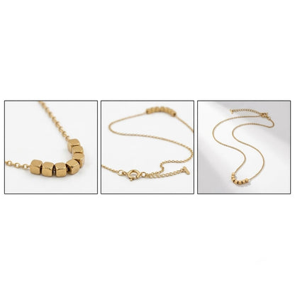 Dainty Beaded Gold Necklace