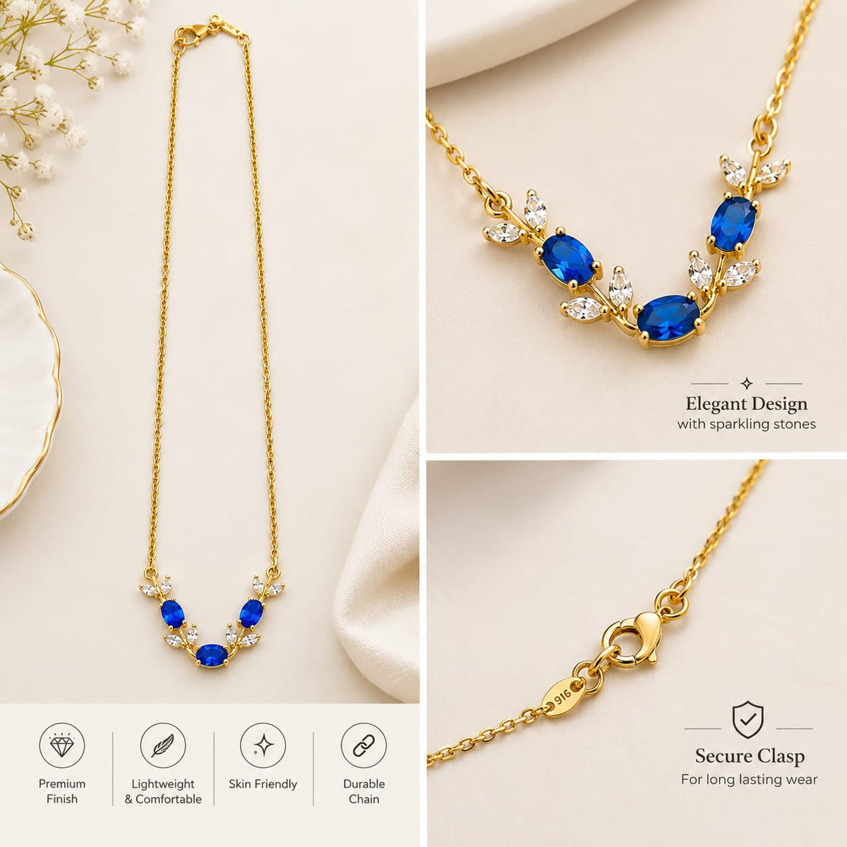 Blue Stone Necklace