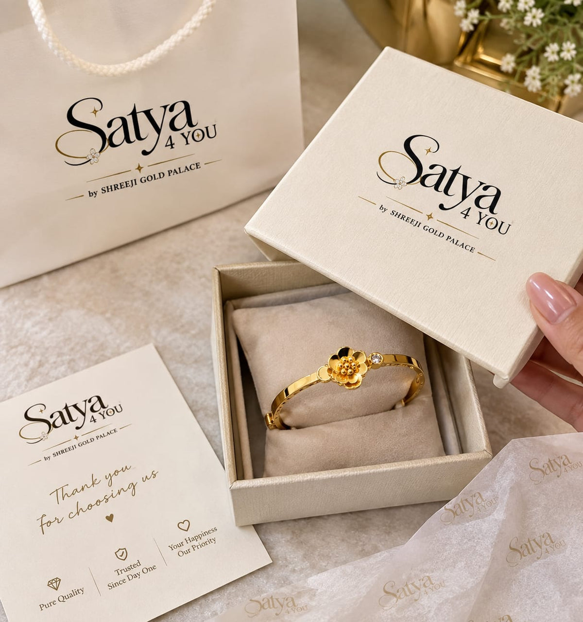 Gold Floral Bracelet