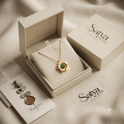 Green Floral Pendant