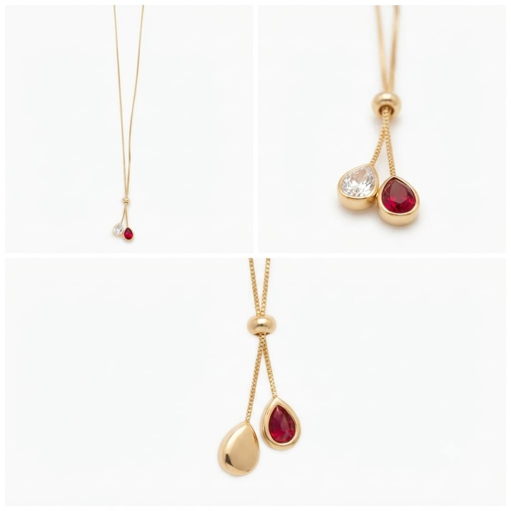 Red Teardrop Necklace