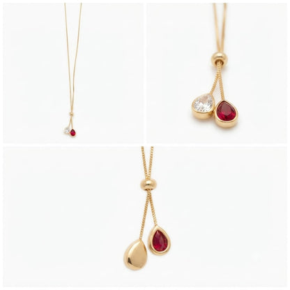 Red Teardrop Necklace