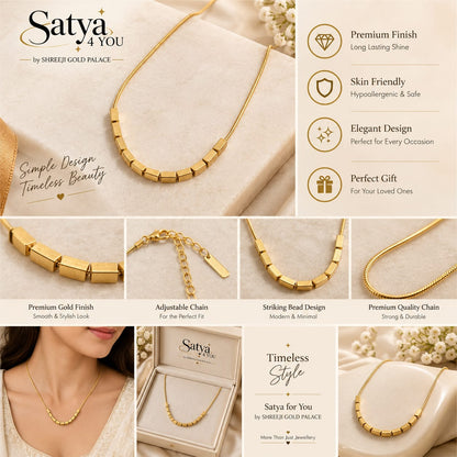 anti tarnish Bar Necklace
