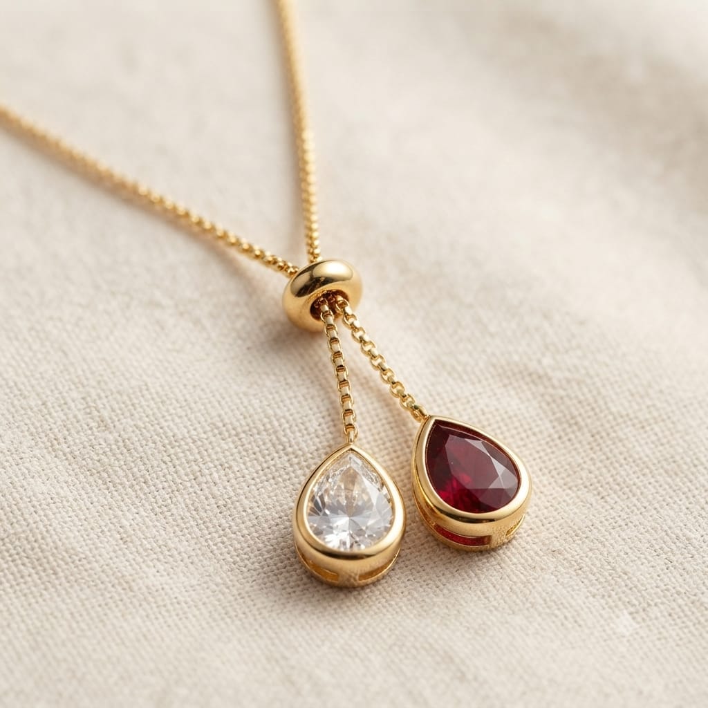 Red Teardrop Necklace