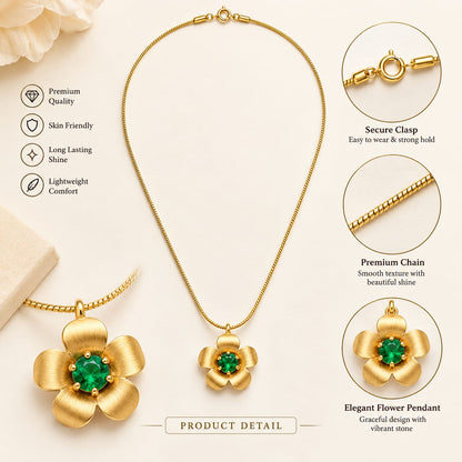 Green Floral Pendant