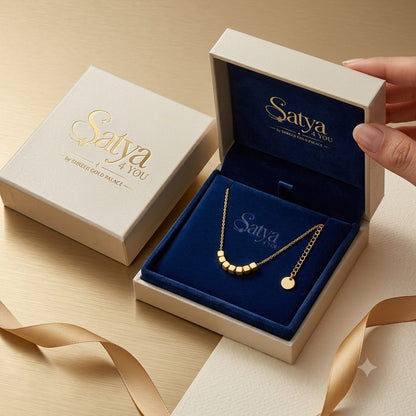 Dainty Beaded Gold Necklace