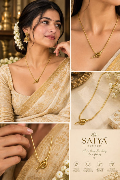 Gold Knot Pendant Necklace