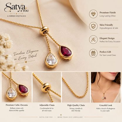 Red Teardrop Necklace