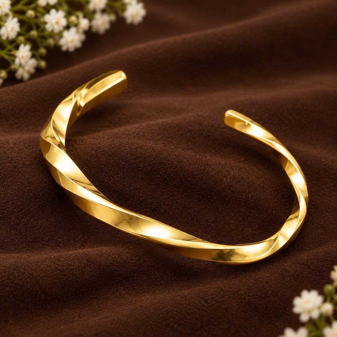 anti tarnish Twist Bangle