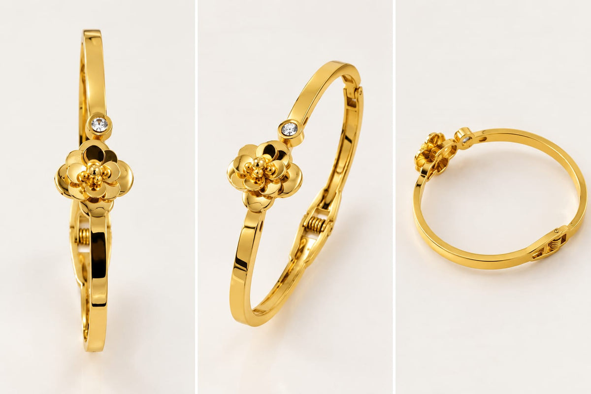 Gold Floral Bracelet