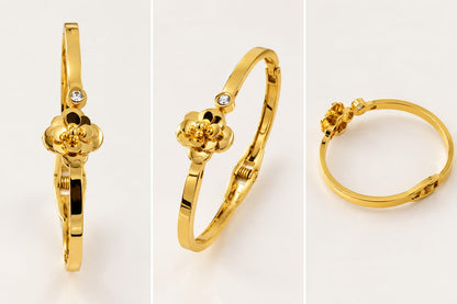 Gold Floral Bracelet