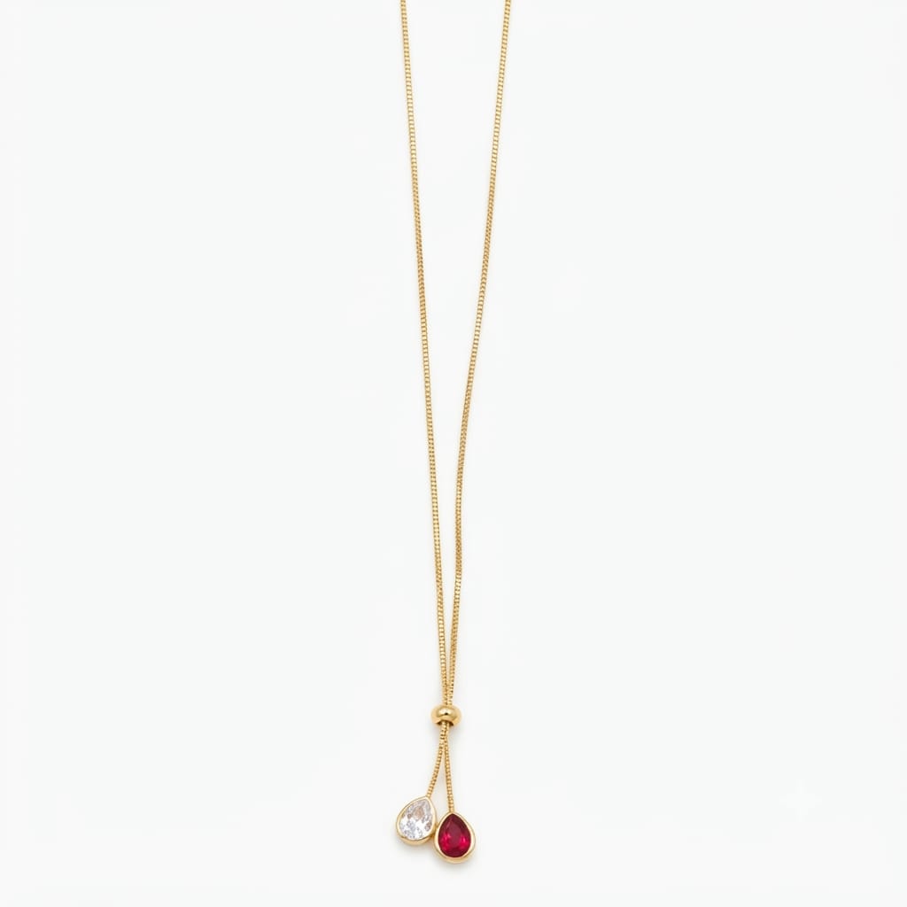 Red Teardrop Necklace