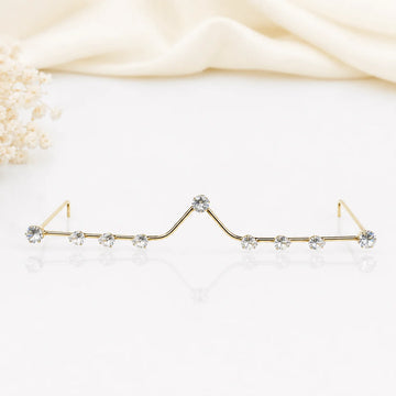 Elegant Gold Crystal Eyeglass Chain